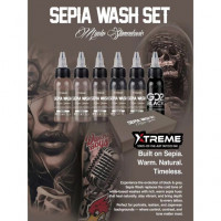 Тату краска Xtreme Ink Sepia Wash Set - Marko Stamenkovic (5 пигментов)